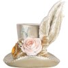 Clayre & Eef 6PR5639 Srebrny Kapelusz Dekoracyjny 13x11x13 cm