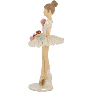 Clayre & Eef Baletnica Ø 10x24 cm Biało-Beżowa