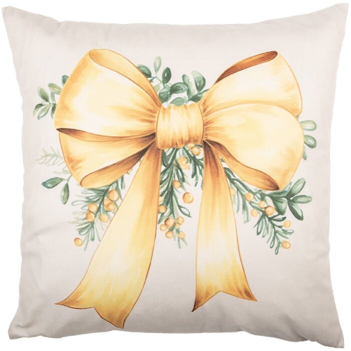 Obudowa na poduszkę KT021.436, 45x45 cm, beżowo-żółta, Clayre & Eef