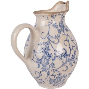 Clayre & Eef Dzbanek Dekoracyjny Beżowo-Niebieski 21x16x24 cm