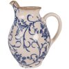 Clayre & Eef 6CE2238S Dekoracyjny Dzbanek Beżowo-Niebieski 16x12x19 cm