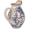 Clayre & Eef 6CE2238S Dekoracyjny Dzbanek Beżowo-Niebieski 16x12x19 cm