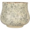 Clayre & Eef Donica Beżowo-Zielona Ø21x17 cm
