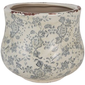 Clayre & Eef Donica Ceramiczna Ø18x15 cm Zielono-Szara