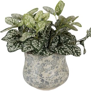 Clayre & Eef Donica Ceramiczna Ø18x15 cm Zielono-Szara