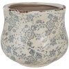 Clayre & Eef Donica Ceramiczna Ø18x15 cm Zielono-Szara