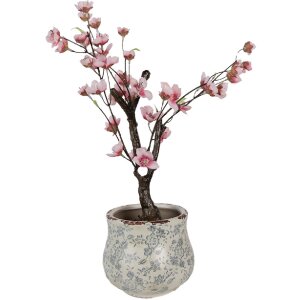 Clayre & Eef Donica Ceramiczna Ø 15x13 cm Zielono-Szara