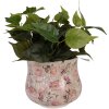 Clayre & Eef Donica Ceramiczna Ø21x17 cm Beżowo-Różowa