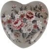 Clayre & Eef Dekoracja Serce 11x11x4 cm Szaro-Różowa