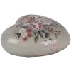 Clayre & Eef Dekoracja Serce 11x11x4 cm Szaro-Różowa