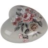 Clayre & Eef Dekoracja Serce 8x8x4 cm Szaro-Różowa