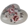 Clayre & Eef Dekoracja Serce 8x8x4 cm Szaro-Różowa