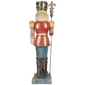 Clayre & Eef 5PR0187 Dekoracja Łamacz Orzechów Niebiesko-Czerwony 31x23x99 cm