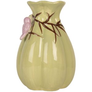 Clayre & Eef Wazon Ø 14x21 cm Zielono-Różowy