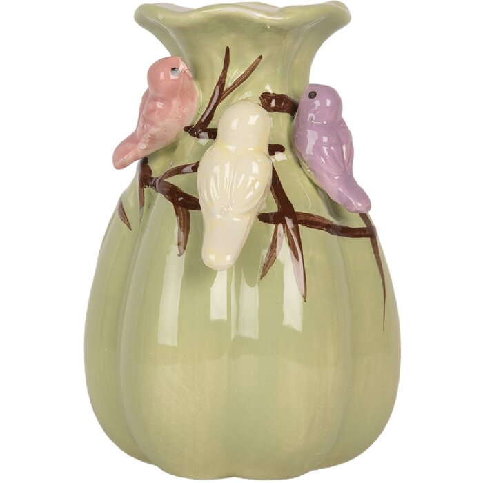 Clayre & Eef Wazon 6CE2314 Ø 10x14 cm Zielono-Różowy