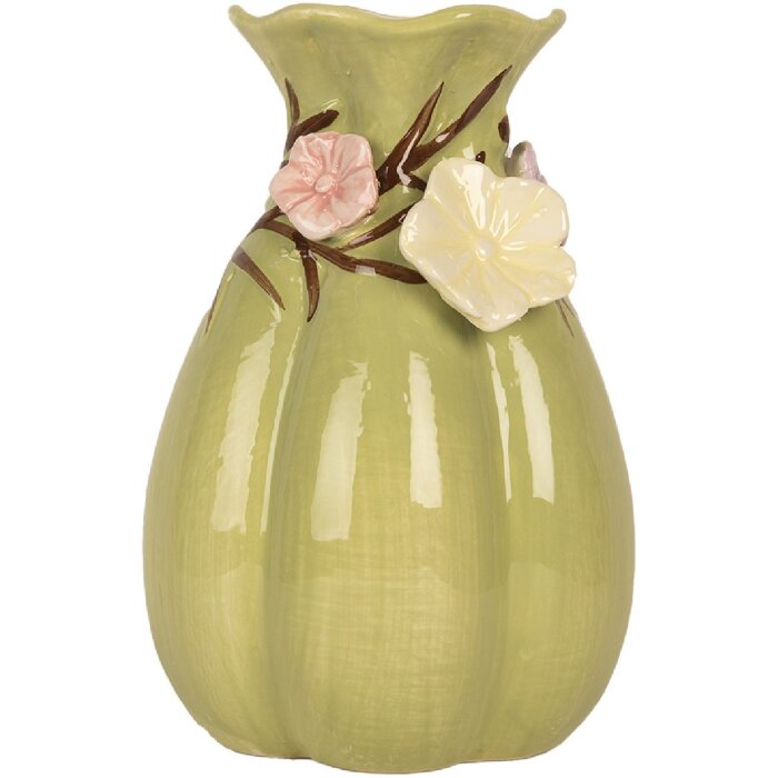 Clayre & Eef Wazon Ceramiczny Ø 14x21 cm