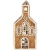 Clayre & Eef Świecznik Dom 8x7x17 cm Brązowo-Biały