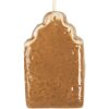 Clayre & Eef Dekoracja Wisząca Domek 4x4x6 cm Brązowo-Biała