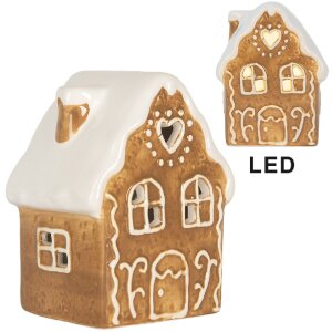 Clayre & Eef Dekoracja Dom z LED 8x6x11 cm