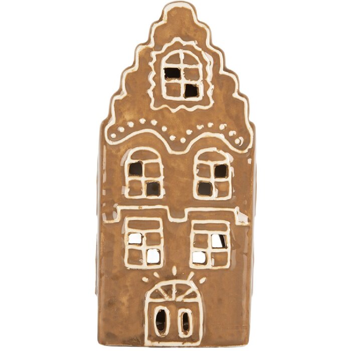 Clayre & Eef Świecznik Dom 8x7x16 cm – Magia Świąt