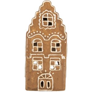 Clayre & Eef Świecznik Dom 8x7x16 cm – Magia Świąt