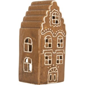 Clayre & Eef Świecznik Dom 8x7x16 cm – Magia Świąt