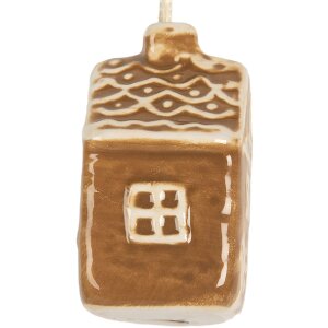 Clayre & Eef Ceramiczny Domek Wiszący 4x4x7 cm