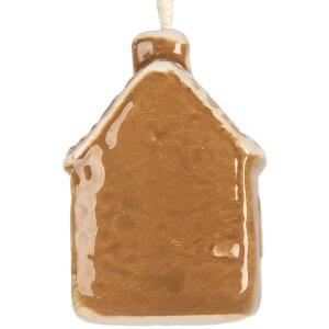 Clayre & Eef Ceramiczny Domek Wiszący 4x4x7 cm