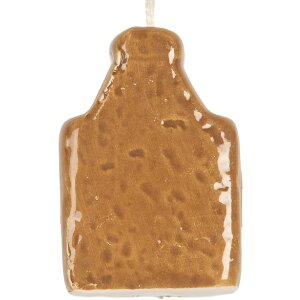 Clayre & Eef Zawieszka Domek 4x4x6 cm Brązowo-Biała