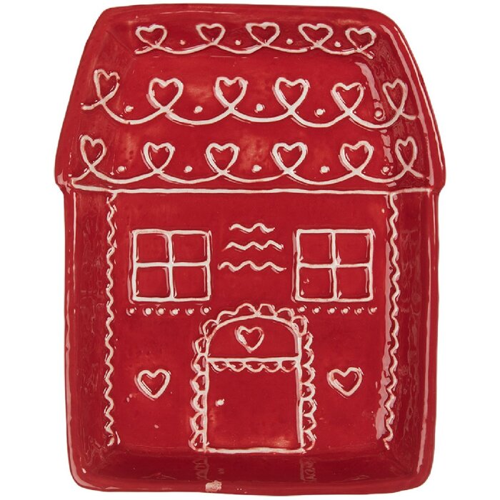 Clayre & Eef Mały Talerz Śniadaniowy 15x19x3 cm