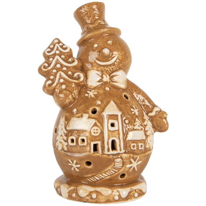 Clayre & Eef 6CE2348 Dekoracja Śnieżek 11x8x16 cm