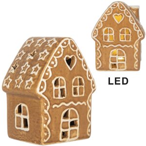 Clayre & Eef Dekoracyjny  domek z LED 8x6x11 cm