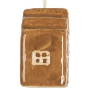 Clayre & Eef 6CE2356 Dekoracja Wisząca Domek 4x4x6 cm