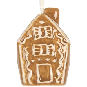 Clayre & Eef 6CE2357 Dekoracja Zawieszka Domek 4x4x6 cm
