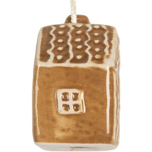 Clayre & Eef 6CE2357 Dekoracja Zawieszka Domek 4x4x6 cm