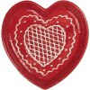 Clayre & Eef 6CE2359 Mały Talerz 17x17x3 cm Czerwono-Biały