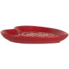 Clayre & Eef 6CE2359 Mały Talerz 17x17x3 cm Czerwono-Biały