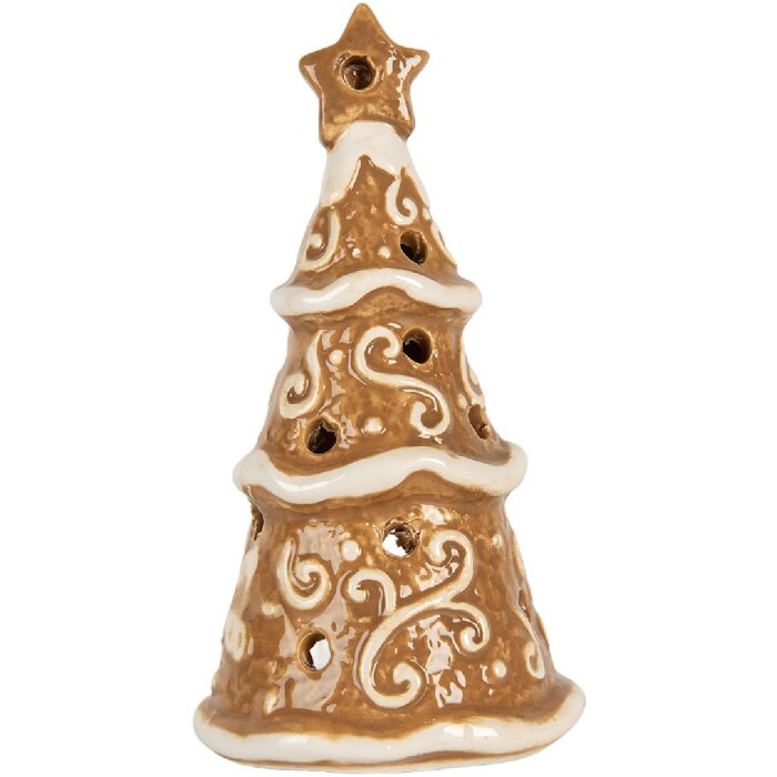 Clayre & Eef 6CE2361 Świecznik tealight Choinka Ø 8x15 cm