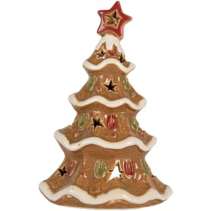 Clayre & Eef 6CE2362 Świecznik tealight Choinka 11x8x17 cm