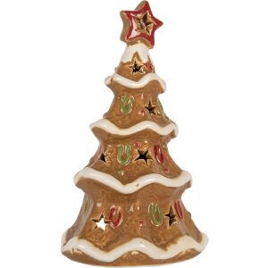 Clayre & Eef 6CE2362 Świecznik tealight Choinka 11x8x17 cm