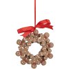 Clayre & Eef 6PR5414 Zawieszka Piernikowy Człowiek 10x2x10 cm Brązowo-Biała