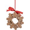 Clayre & Eef 6PR5414 Zawieszka Piernikowy Człowiek 10x2x10 cm Brązowo-Biała