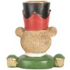 Clayre & Eef Świecznik Niedźwiedź 9x6x10 cm Brązowo-Zielony