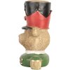 Clayre & Eef Świecznik Niedźwiedź 9x6x10 cm Brązowo-Zielony