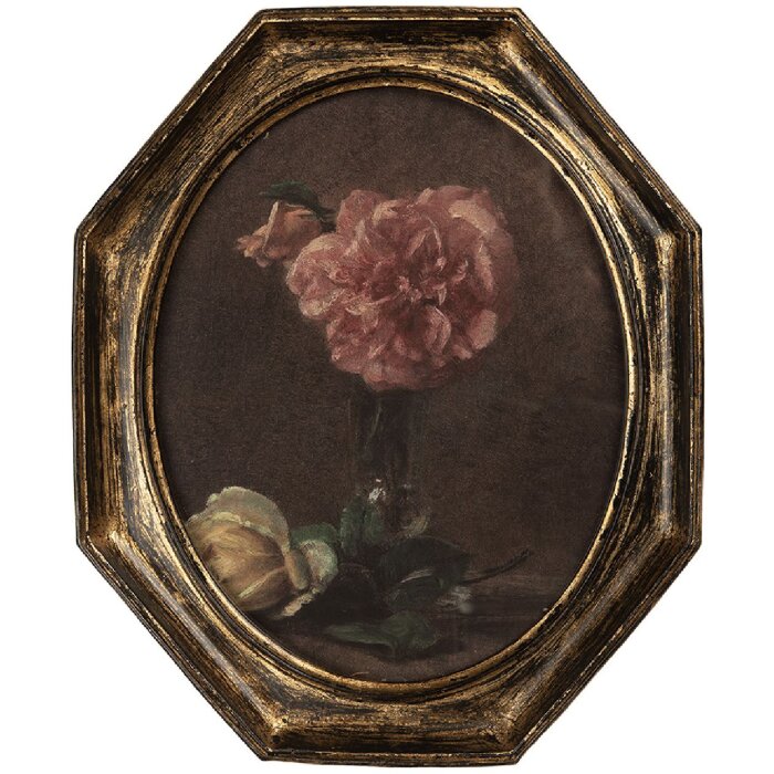 Clayre & Eef 6PR5798 Obraz 25x3x30 cm Czarno-Złoty