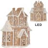 Clayre & Eef Dom z LED 18x9x20 cm – Dekoracja Świąteczna