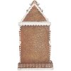 Clayre & Eef Dom z LED 17x15x35 cm Brązowo-Biały