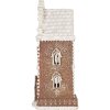 Clayre & Eef Dom z LED 17x15x35 cm Brązowo-Biały