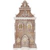 Clayre & Eef Dom z LED 17x15x35 cm Brązowo-Biały