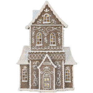 Clayre & Eef Dom z LED 23x11x33 cm - Dekoracja świąteczna